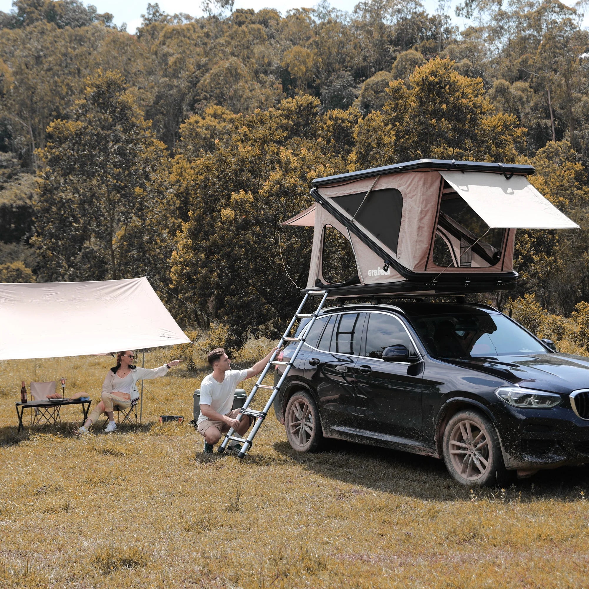 Tenda da Tetto con Guscio in Alluminio - 2 Persone