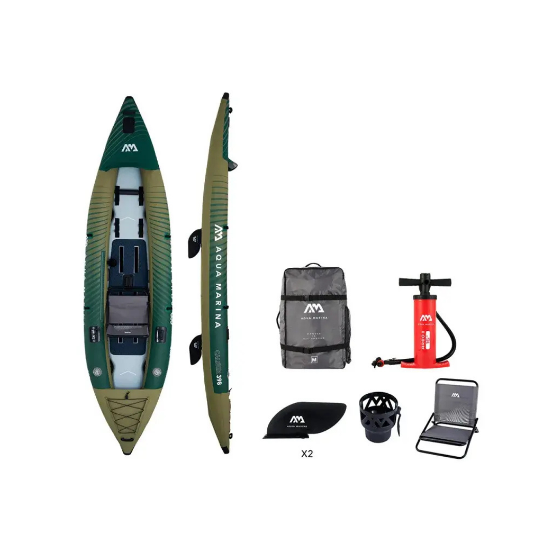 Kayak da Pesca Gonfiabile Caliber Aqua Marina per 2 persone